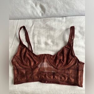 Urban Outfitters Women's Sheer Brown Bralette